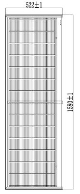 HJT CELLS 80W 90W مقاوم در برابر آب و هوا شیشه های گرم سیاه BIPV کاشی های خورشیدی نصب آسان شکل مستطیل لیست شده