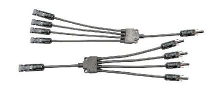 4 تا 1 کانکتورهای شاخه ی خورشیدی Y تانک PVC004-4T1 استاندارد IEC 62852:2014/CE