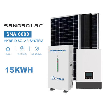 اینورتر خورشیدی SANG با 14.3kwh 15kwh 20kwh 25kwh 30kwh باتری لیتیوم سیستم خورشیدی ترکیبی 10kw