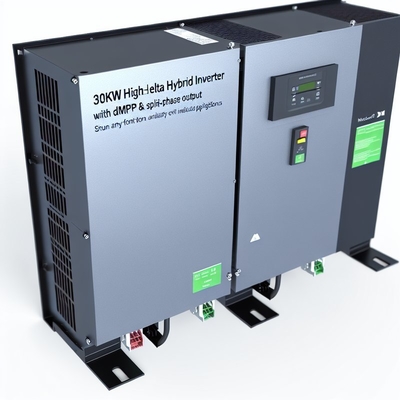 اینورتر هیبریدی 30 کیلووات 480 ولت High-Leg Delta با MPPT دوگانه و خروجی Split-Phase برای کاربردهای صنعتی